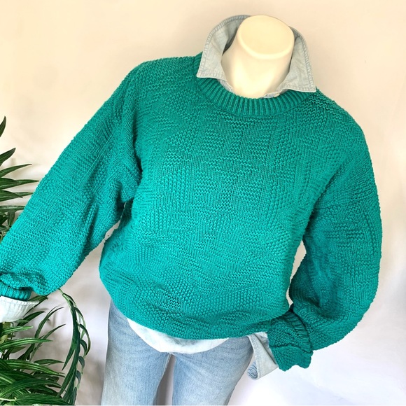 v i n t a g e :: Slouchy Textured Jantzen Chunky Coastal...